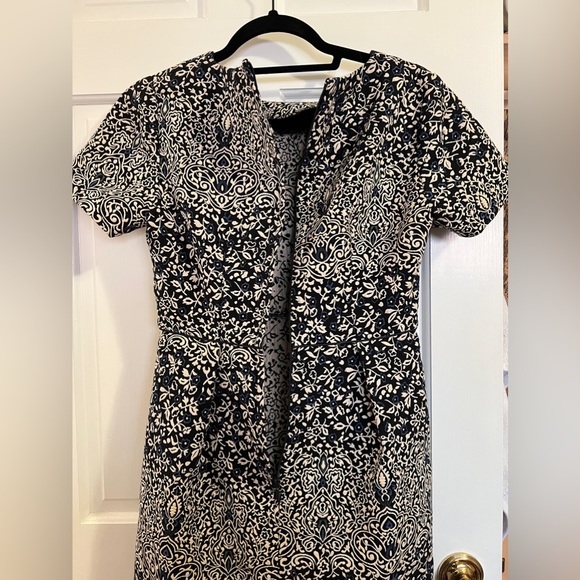 H&M Embroidered Dress - Blue and Tan size 6 - Picture 6 of 9